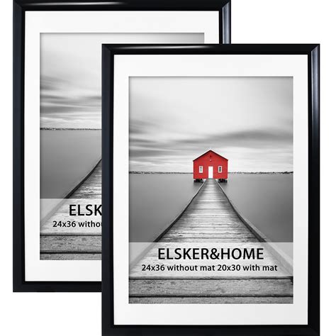 elskerhome  poster frame  mat  pack black picture frame display