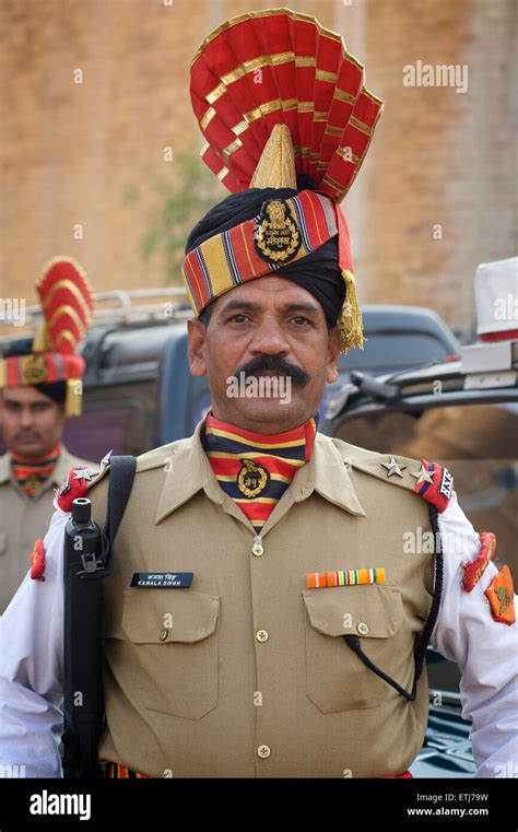 indian border security force soldier  uniform rajasthan india