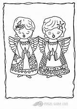 Christmas Angels Angel Coloring Choir Singing Little Activities Joy Kids Music Pages Crafts Engel Stars Ausmalbild Holly Guide sketch template