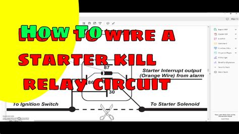 wire  starter kill circuit relay youtube