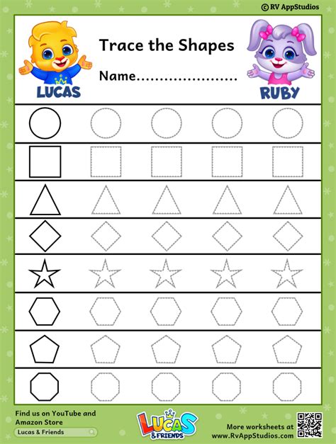 printable shapes worksheets tracing simple shapes pre
