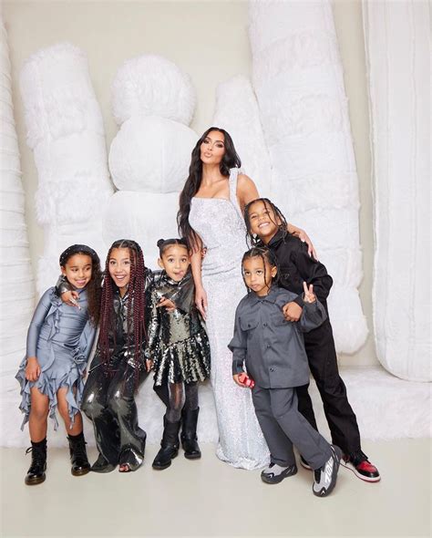 kim kardashian shares sweet selfies with son saint and daughter chicago