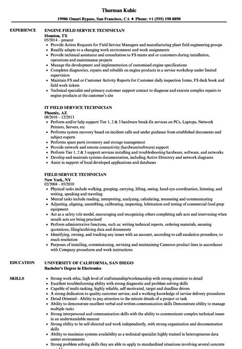 field service technician resume