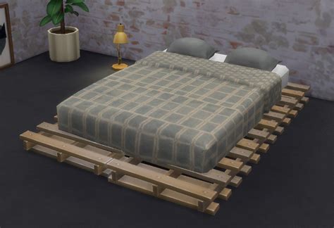 sims  ccs   pallet bed frame  mattress  gatochwegchristel
