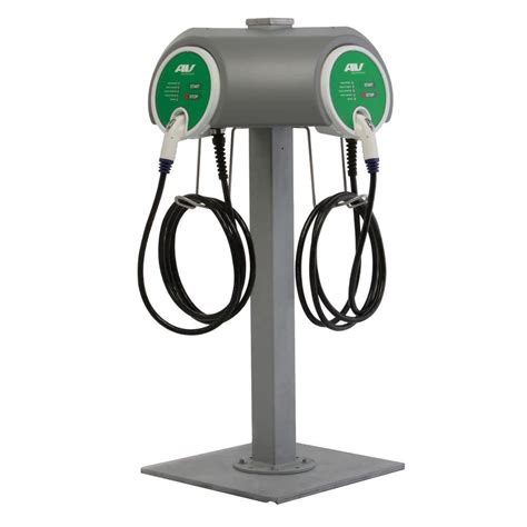 aerovironment dual pedestal  amp level  ev charging stations   ft cable
