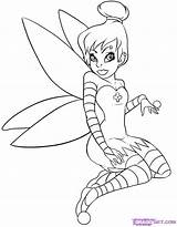 Tinkerbell Tinker Bell Coloringhome Sketchite sketch template