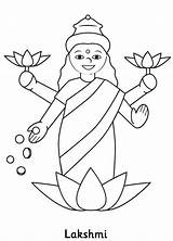 Lakshmi sketch template