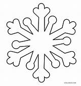 Snowflake Coloring Pages Printable Kids Snowflakes Color Snow Simple Template Sheets Easy Drawing Stencil Choose Board sketch template