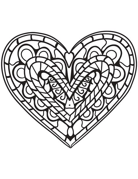 broken heart pages  adults coloring pages