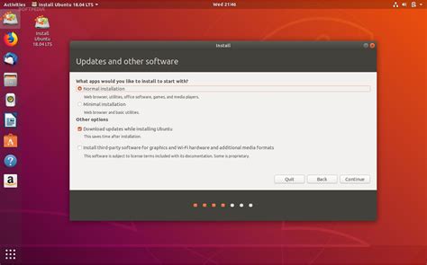ubuntu  lts   users choose  normal  minimal