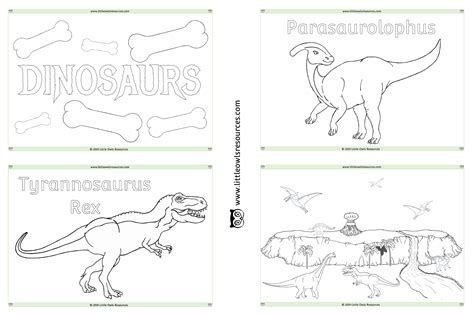 dinosaur colouring printable early yearsey eyfs resource