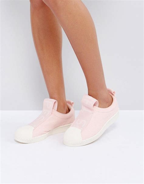 buy   adidas originals pink superstar slip  trainers  bold strap pink trainers