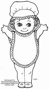Kewpie Coloring Doll Hug Wants Bib Mop Outstretched Arms Cap Description Big Book sketch template