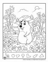 Groundhog Woojr sketch template