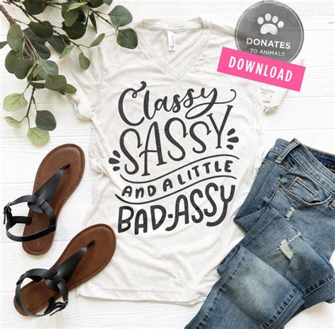 Classy Sassy And A Little Bad Assy Svg Southern Svg Files Etsy Canada