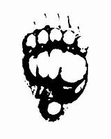 Bear Paw Print Stencil Cliparts Template Library Clipart Illustration Clip Brown sketch template