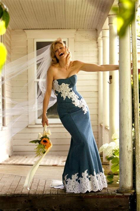 Handmade Denim Wedding Dress By Bella Vittoria