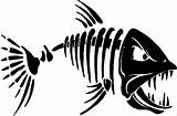 Fish Skeleton Bone Clip Clipart Fishing Bones Cartoon Catfish Mad Graphics Drawings Bass Decals Logo Cliparts Sticker Skeletons Drawing Logos sketch template