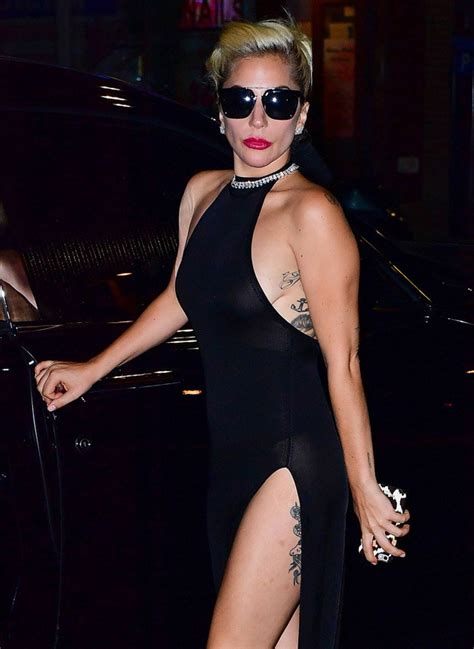 lady gaga exposes boobs in x rated street display when