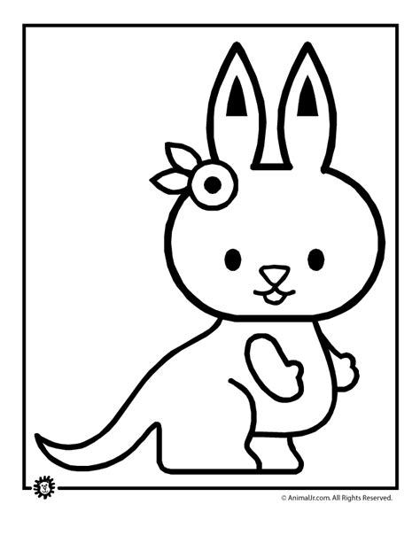 cute kangaroo coloring woo jr kids activities childrens publishing