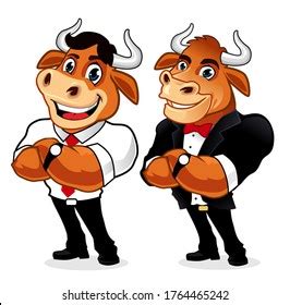 bull mascot cartoon vector stock vector royalty