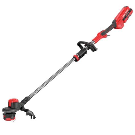 craftsman   volt max   straight cordless string trimmer battery included  lowescom