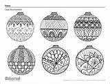 Christmas Coloring Ornament Printables Activities Upub Pages Illustration Zentangle sketch template