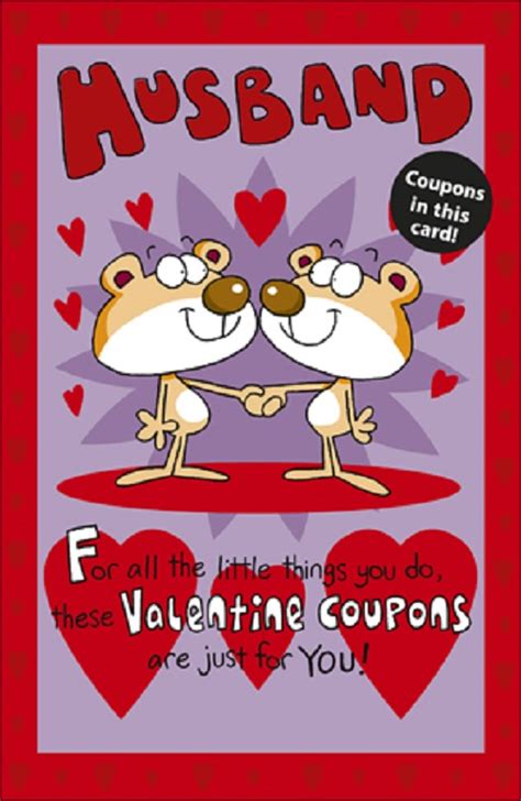 husband valentines day card  coupons cards love kates