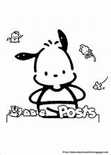 Pochacco Sanrio Coloring Pages Para Colorear Sheets Printable Dibujos Kitty Hello Characters Drawings Pochaco Color Personajes Kawaii Dog Colour Character sketch template
