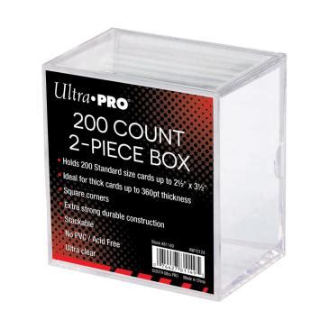 ultra pro  piece  count clear card storage box  mepel