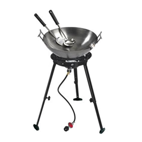 eastman outdoors big kahuna  stainless steel wok kit