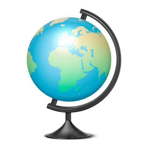 premium vector vector realistic  globe  planet earth  map  world icon closeup