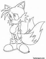 Tails Sonic Coloring Printable Hedgehog Sheets Desktop Right Background Set Click Save sketch template