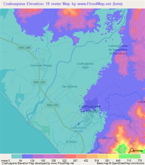 Elevation Of Coahuayana Mexico Elevation Map Topography