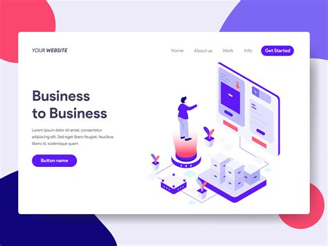 landing page template  business  business illustration concept