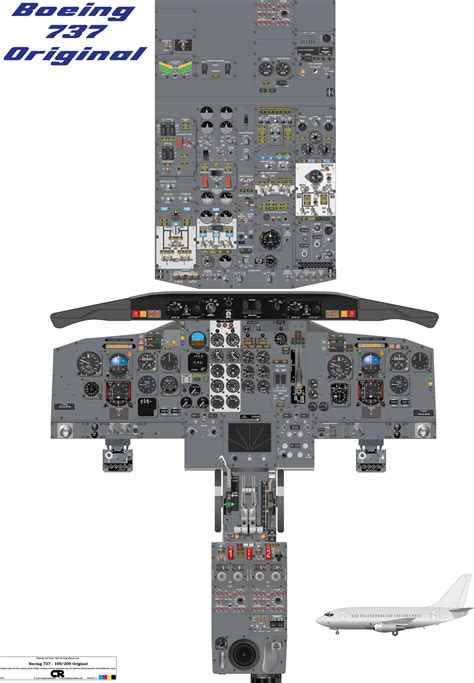 boeing 737 100 200 original cockpit poster digital download
