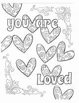 Coloring Pages Loved Sorry Quote Quotes Sheet Book Yourself Printable Self Color Romantic Colouring Adult Etsy Sheets Loving Valentine Affirmation sketch template