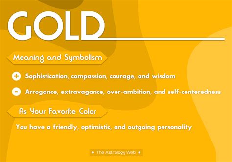 Gold Color Meaning And Symbolism The Astrology Web