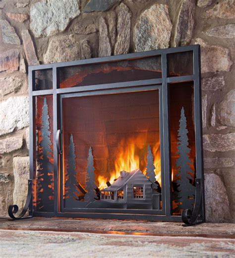 mountain cabin fire screen  door  fireplace screens fireplace screens fireplace