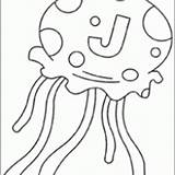 Jellyfish Alphabet Printable Coloring Print Click sketch template