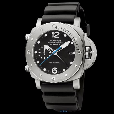 oceanictime panerai luminor submersible   days chrono flyback automatic titanio pam