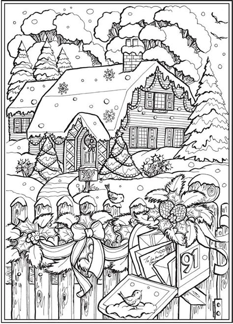 scenery coloring pages village scene coloring pages