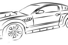 ford cobra mustang car coloring pages  place  color