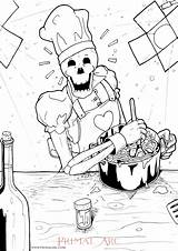 Papyrus Undertale Colouring Chef Master Coloring Pages Live Deviantart Read sketch template
