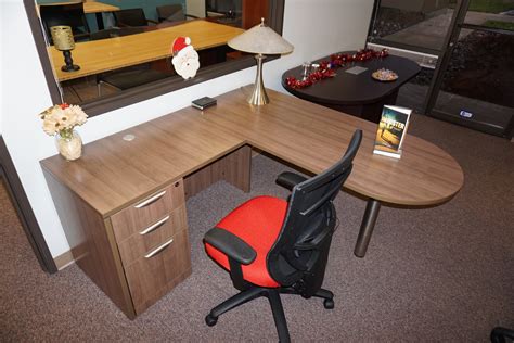 walnut  shaped desk desks office furniture  office furniture reborn