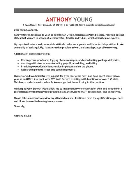 leading professional office assistant cover letter
