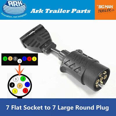 ark trailer adaptor connects  pin large  socket   pin flat plug lsfp  ebay