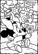 Coloring Christmas Pages Mickey Mouse Minnie Disney Cute Baby Tree Chistmas Popular Coloringhome sketch template