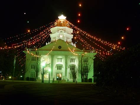 Moultrie Ga Downtown Courthouse At Christmas Photo