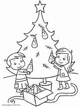 Coloring Pages Christmas Holidays Tree Printable Holiday sketch template
